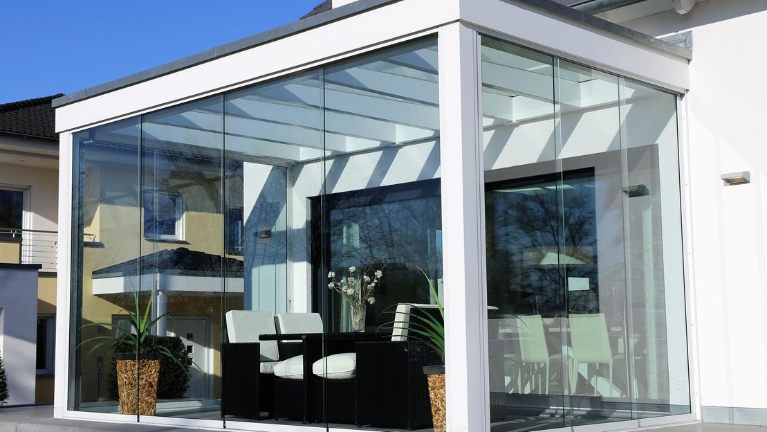 A modern conservatory that has been built by our team